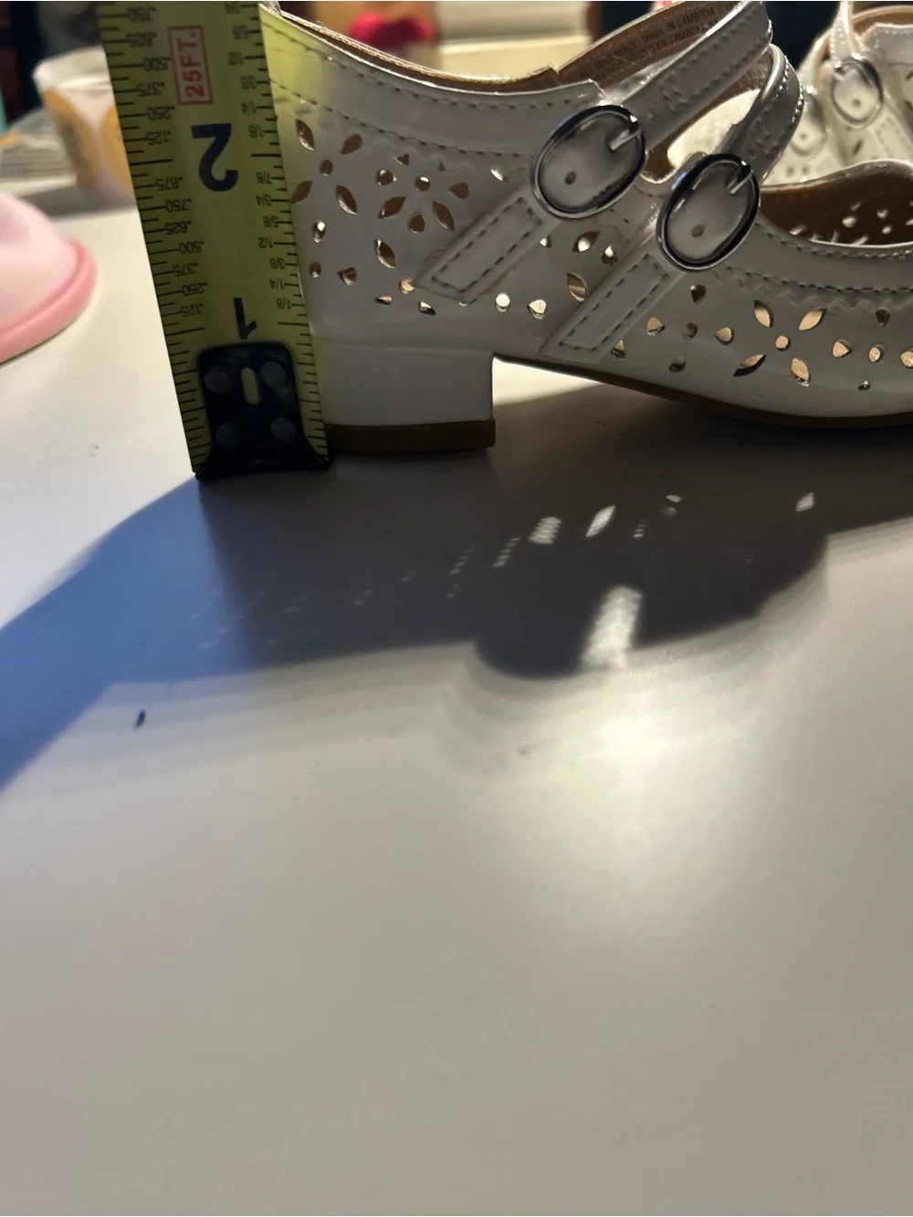 wonder nation White Girls' Double Strap Perforated Mary Jane Shoes